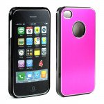 Wholesale iPhone 4 4S Aluminum Snap On Case (Hot Pink)